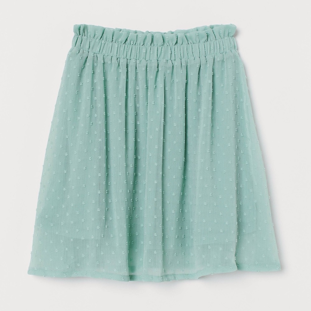H&M short chiffon skirt turquoise